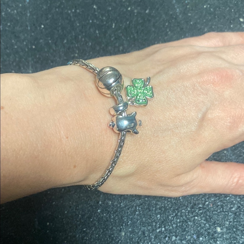 Silver and  Charm Bracelet